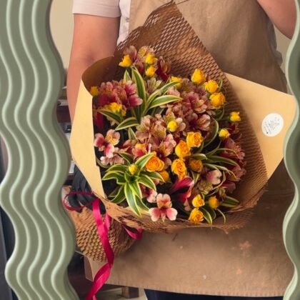 Alstroemeria and Baby Roses Bouquet