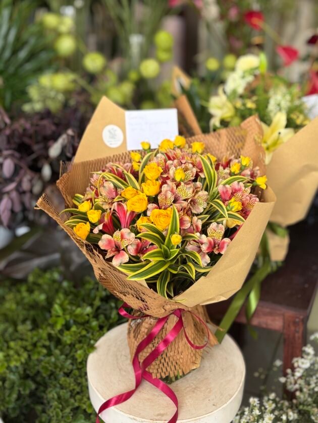 Alstroemeria and Baby Roses Bouquet - Image 3