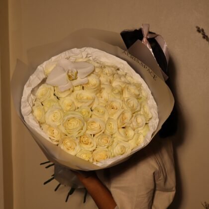 51 Roses with Orchid Bouquet